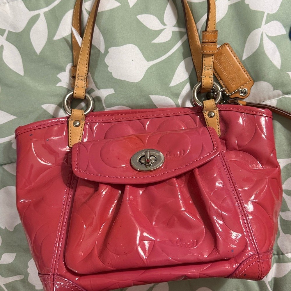 Coach Hot Pink Patent Leather purse
